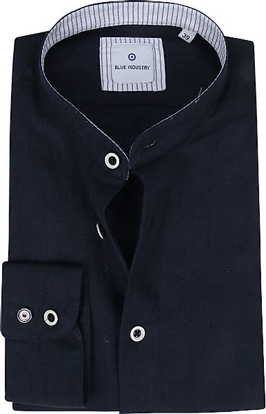 Blue Industry Hemd Mao-Kragen Dunkelblau - Größe 40 günstig online kaufen