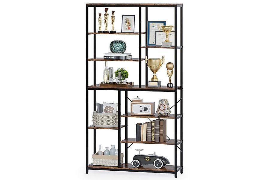 Tribesigns Bücherregal Tribesigns 200 cm hohes Bücherregal, 8-stöckiges Büc günstig online kaufen