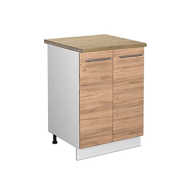 Vicco Küchenunterschrank Fame-Line Goldkraft Eiche/Weiß 60 cm AP Eiche günstig online kaufen