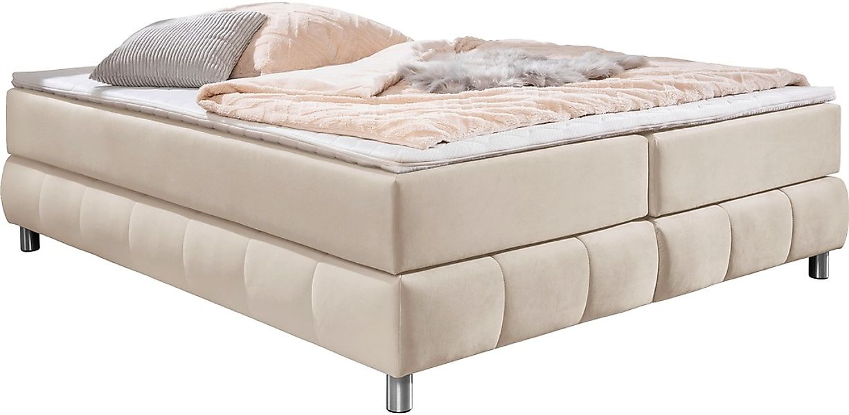 andas Boxspringbett "Salo", Ohne Kopfteil, inkl. Topper, auch in Überlänge günstig online kaufen