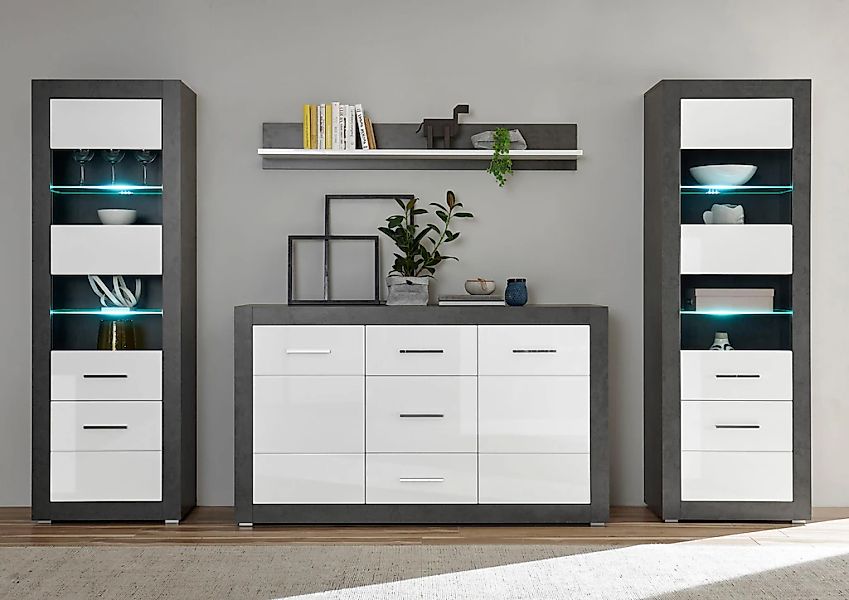 Home affaire Wohnwand "Etero" Set, 4 Stk. tlg. günstig online kaufen