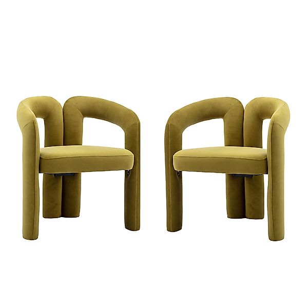 MODFU Stuhl 2er Set Esszimmerstuhl, Samt, günstig online kaufen