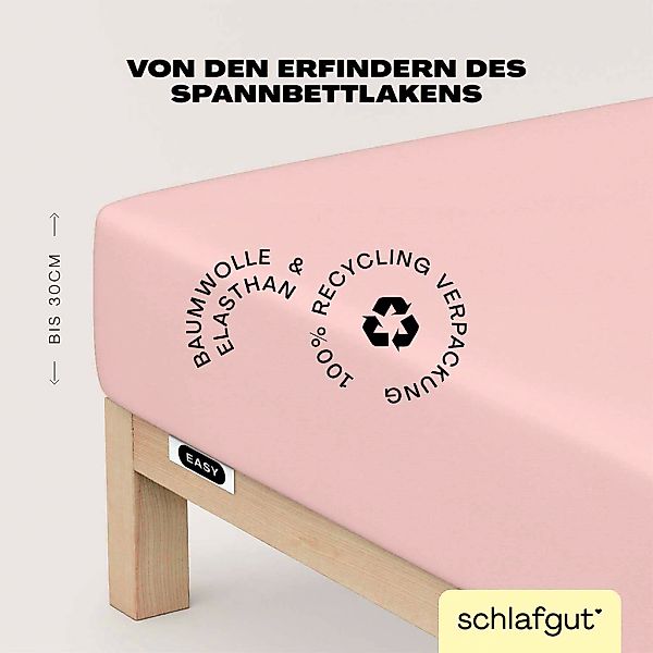 Schlafgut Spannbettlaken "EASY JERSEY ELASTHAN Bettlaken, 170 g/m², 95% Bau günstig online kaufen