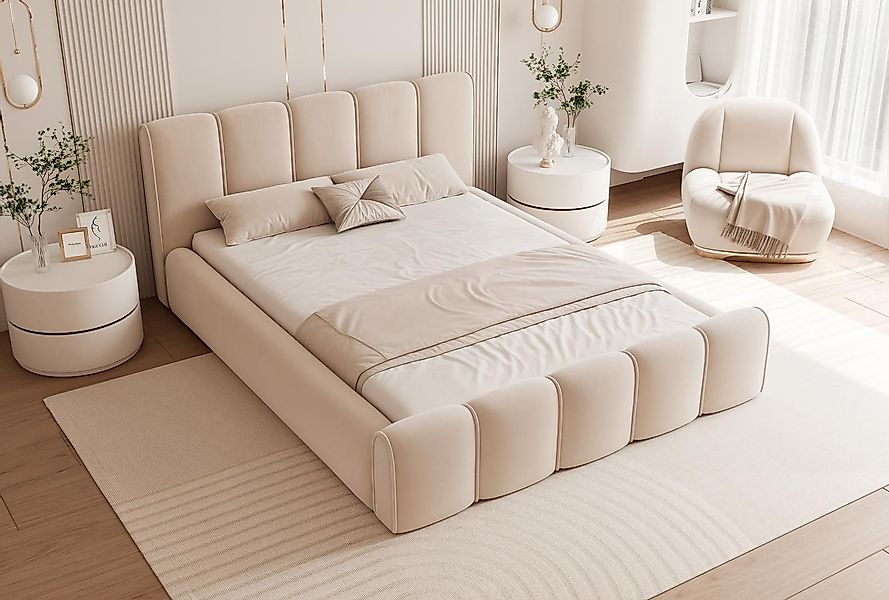 Compleo Polsterbett HERME Gepolstertes Kopfteil, Bubble günstig online kaufen