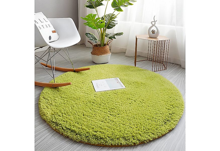 BlingBin Teppich 120cm Fellteppich Rutschfester Kunstfell, Kuschelig Waschb günstig online kaufen