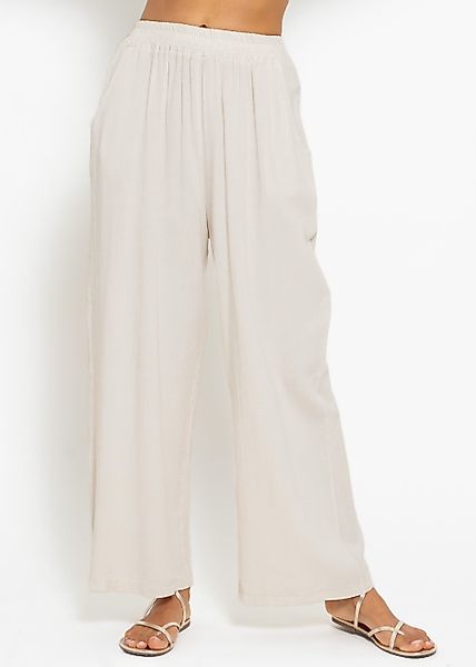 SASSYCLASSY Leinenhose Lässige Viskose Leinen Mix günstig online kaufen