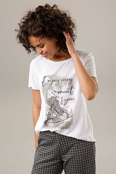 Aniston CASUAL Shirtbluse mit Glitzersteinchen verzierter günstig online kaufen