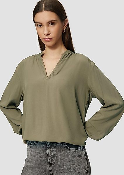 QS Langarmbluse Bluse Viskosebluse mit Smok-Detail an der Schuler günstig online kaufen