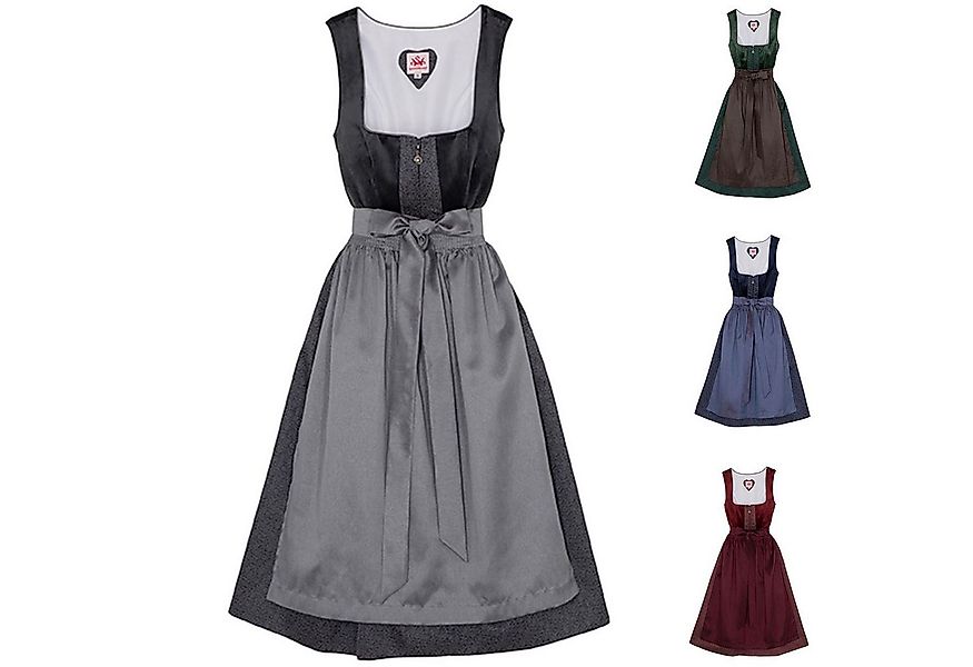 Spieth & Wensky Dirndl Buchsbaum Drindl Buchsbaum 2-teiliges Midi-Dirndl Kl günstig online kaufen