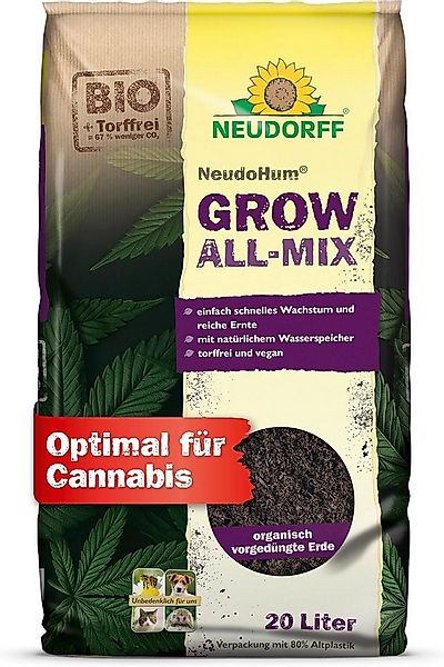 Neudorff Blumenerde NeudoHum Grow Erde All-Mix 20 L, dank organischer Aufdü günstig online kaufen
