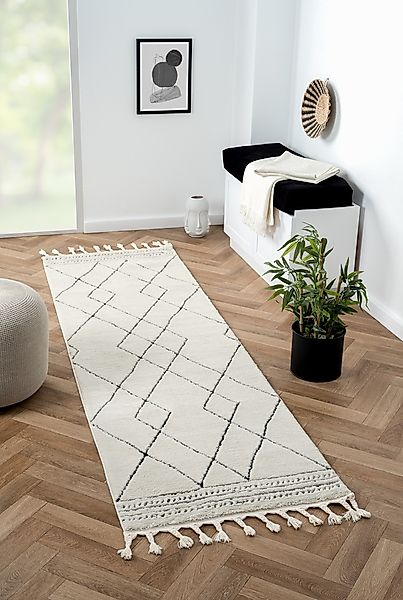 Myflair Möbel & Accessoires Hochflor-Läufer »Moroccan Design«, rechteckig, günstig online kaufen