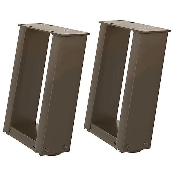 vidaXL Couchtischbeine U-Form 2 Stk Naturstahl 30x30-31 cm Stahl 4012739 günstig online kaufen