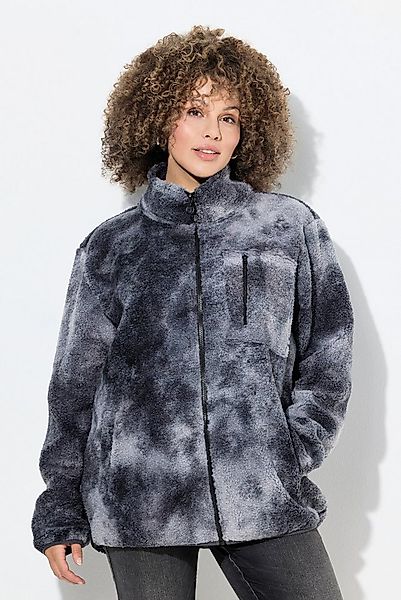 Ulla Popken Sommerjacke Teddyjacke Stehkragen elastische Kanten günstig online kaufen