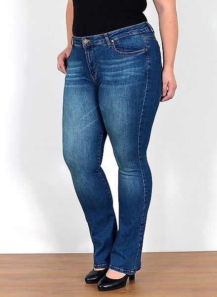 ESRA Bootcut-Jeans Stretch Jeans Damen High Waist Bootcut Jeans bis Übergrö günstig online kaufen