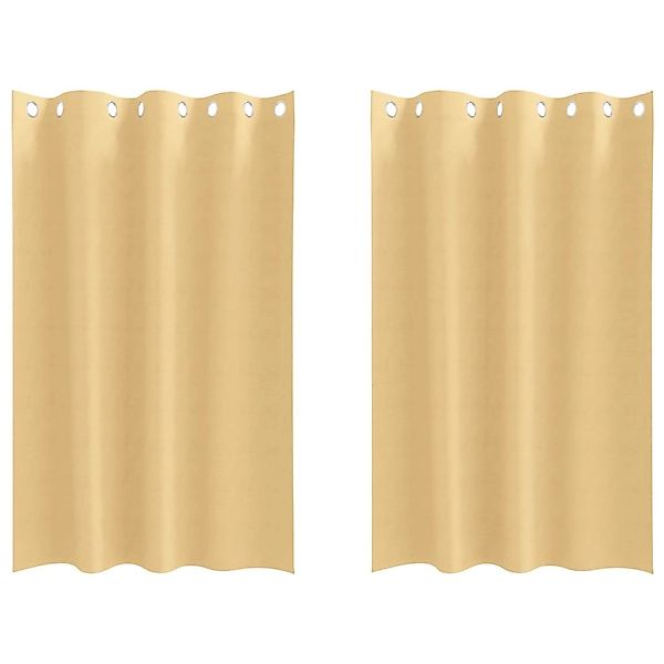 vidaXL Verdunkelungs-Vorhänge mit Ringen Beige Polyester 4107314 günstig online kaufen