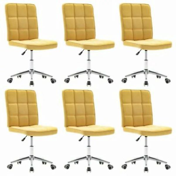 vidaXL Esszimmerstühle 6 Stk. Gelb Stoff Esszimmerstuhl gelb günstig online kaufen