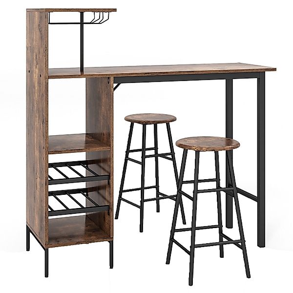 KOMFOTTEU Bartisch mit Barhocker (Set, 3-St), günstig online kaufen