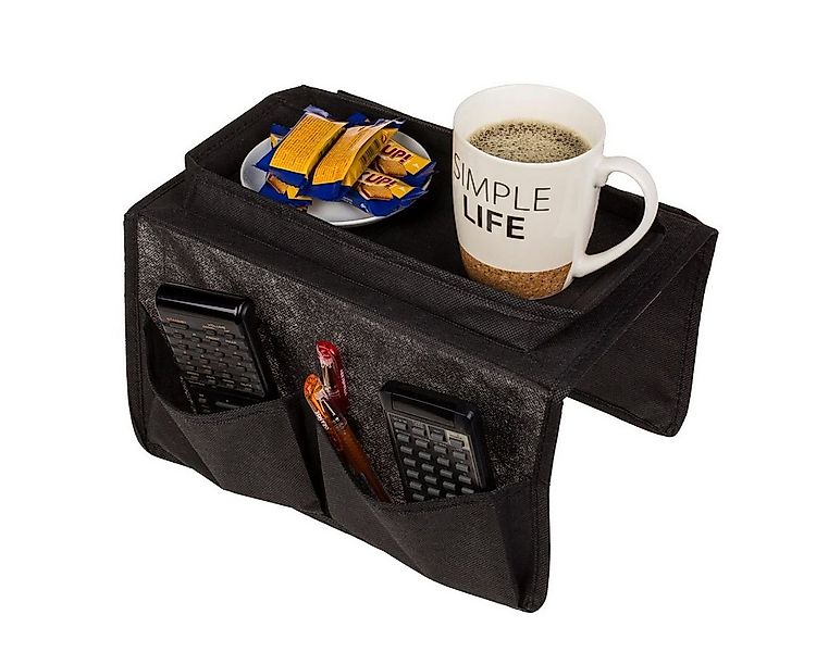 Out of the Blue Organizer Sofa & Armlehnen Organizer aus Polyester in Schwa günstig online kaufen