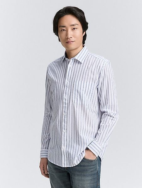 TOM TAILOR Langarmhemd Blusen & Shirts Regular Fit Hemd mit Streifenmuster günstig online kaufen