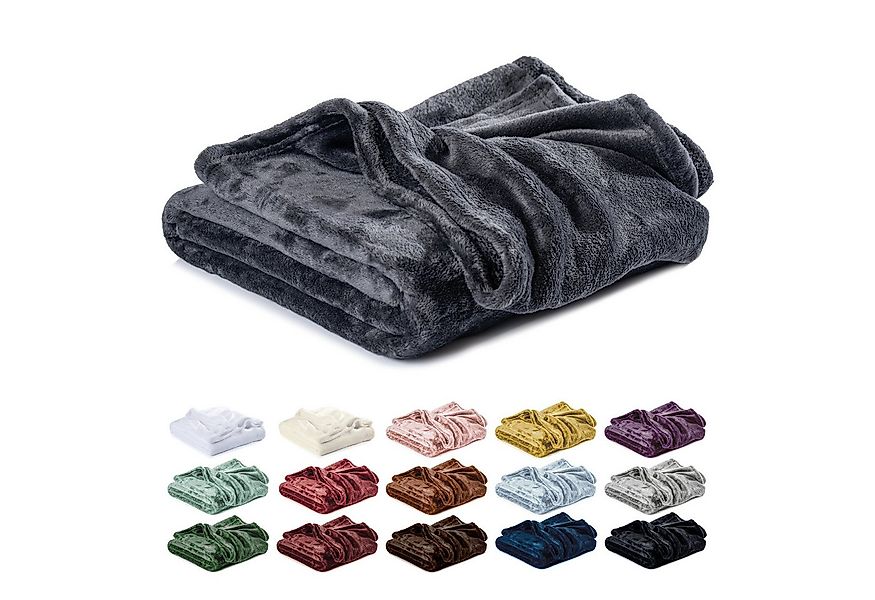 Wohndecke Kuscheldecke, Fleecedecke, Wolldecke flauschig und weich, Lavea, günstig online kaufen