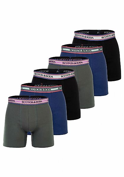 Scotch & Soda Boxershorts "Boxershort Solid Cotton Stretch 6er Pack" günstig online kaufen