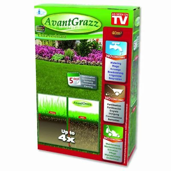 BEST DIRECT Avant Grazz® - Rasensamen 40 m² Fläche Gartenpflanzen braun günstig online kaufen