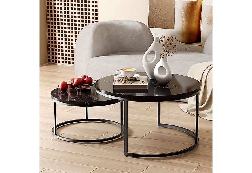 OKWISH Couchtisch Sofatisch (Wohnzimmertisch, Sofatisch, 2-St., Großer Tisc günstig online kaufen