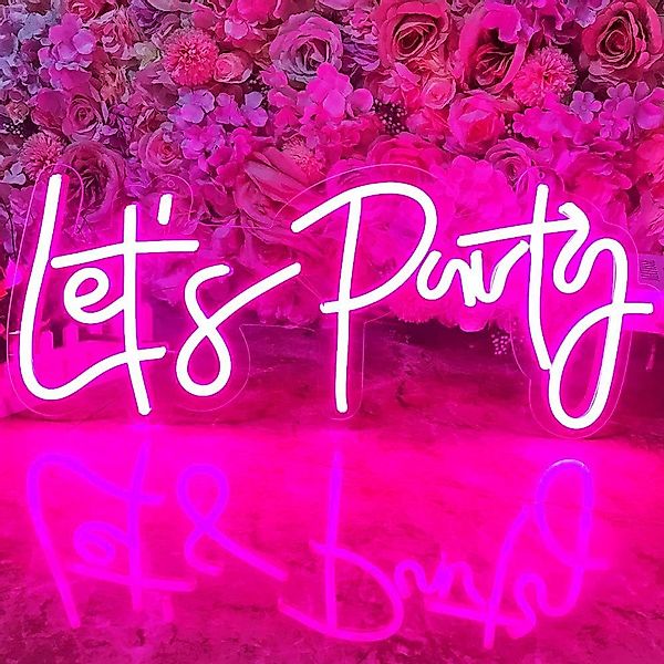 MUPOO LED Dekolicht Neon Schild Let's günstig online kaufen