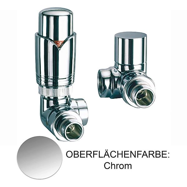 Nordholm Design-Armaturen Set VE-10 Winkel-Eck Rechts Chrom günstig online kaufen