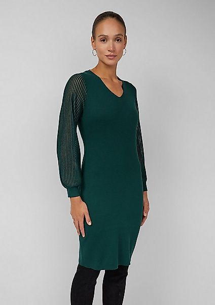 s.Oliver Midikleid Kleid Feinstrick-Kleid aus Viskosemix mit semitransparen günstig online kaufen
