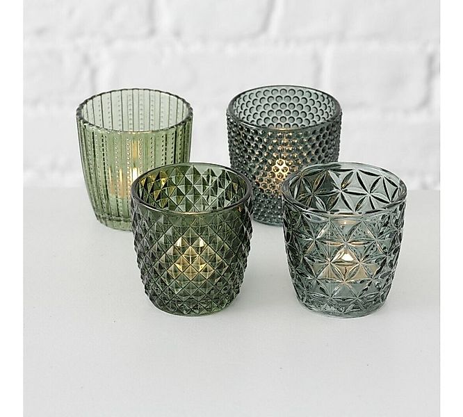 BOLTZE GRUPPE GmbH Teelichthalter Teelichthalter Marilu Glas lackiert grün günstig online kaufen