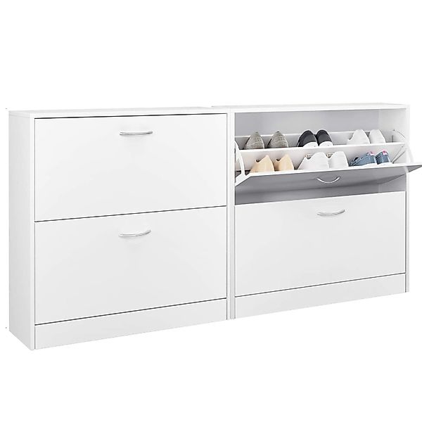 Homfa Schuhschrank (2-St) Schuhregal mit 3 günstig online kaufen