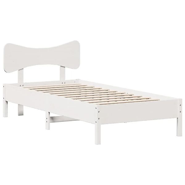 vidaXL Massivholzbett ohne Matratze Weiß 90x190 cm Kiefernholz 3328254 günstig online kaufen