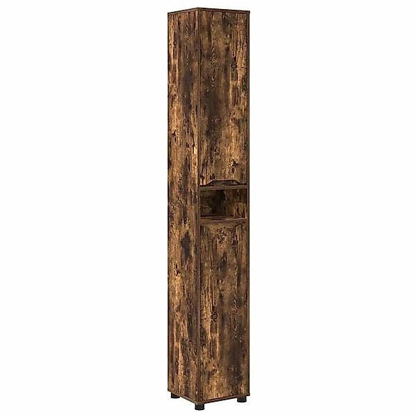 vidaXL Badezimmerschrank mit Tür Geräucherte Eiche 30,5 x 30 x 195 cm 88876 günstig online kaufen