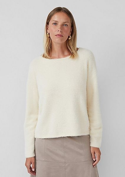 s.Oliver Longpullover Strickpullover Flauschiger Pullover mit U-Boot-Aussch günstig online kaufen