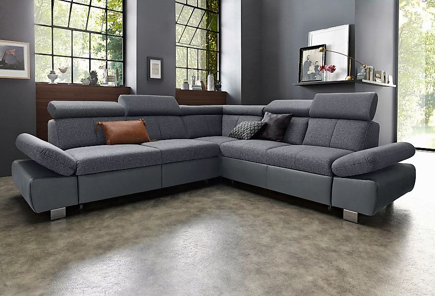 exxpo - sofa fashion Ecksofa "Salerno, klassisch modernes Funktionssofa, ho günstig online kaufen