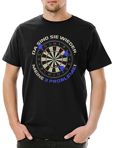 Urban Backwoods Print-Shirt Darts Probleme Herren T-Shirt Dartscheibe Spiel günstig online kaufen