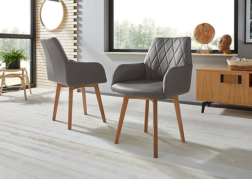 Home affaire Esszimmerstuhl "Brest" (Set) 2 Stk.Armlehnstuhl in Leder oder günstig online kaufen