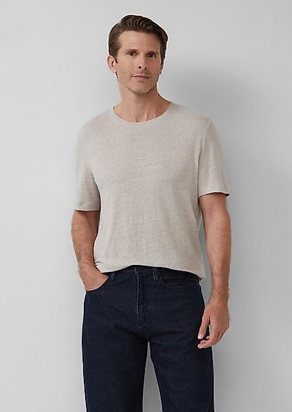 s.Oliver BLACK LABEL Kurzarmshirt Hochwertiges Flammgarn-Shirt aus Leinen günstig online kaufen