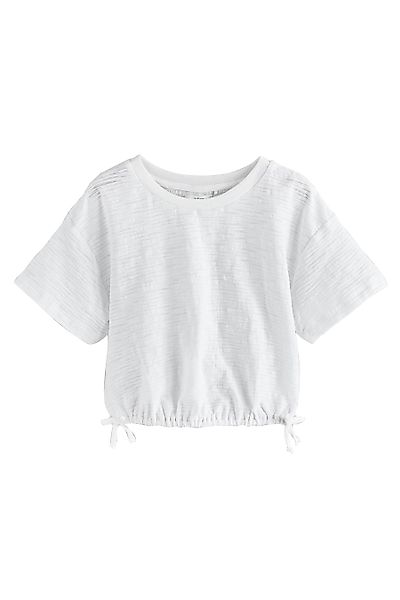 Next T-Shirt Strukturiertes T-Shirt mit Rüschensaum günstig online kaufen