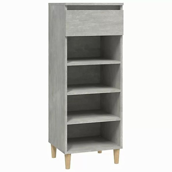 furnicato Schuhschrank Betongrau 40x36x105 cm Holzwerkstoff (1-St) günstig online kaufen