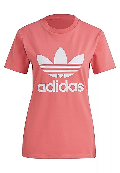 adidas Originals – adicolor – T-Shirt mit großem, mittigem Logo in Blassros günstig online kaufen