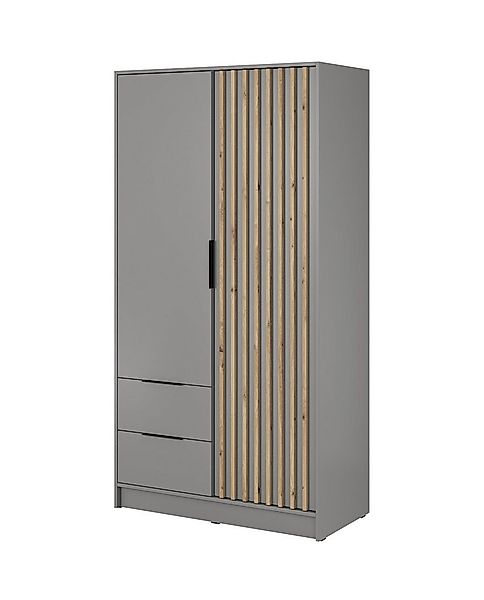 Compleo Kleiderschrank LISA Drehtürenschrank mit Lamellen, 2-türige Schrank günstig online kaufen