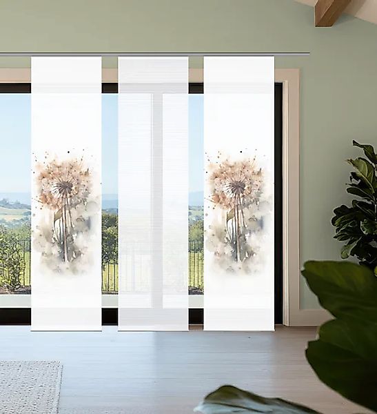 HOME in green Schiebegardine »AMARANDE« Paneelwagen 3 Stk. tlg. Bambusoptik günstig online kaufen