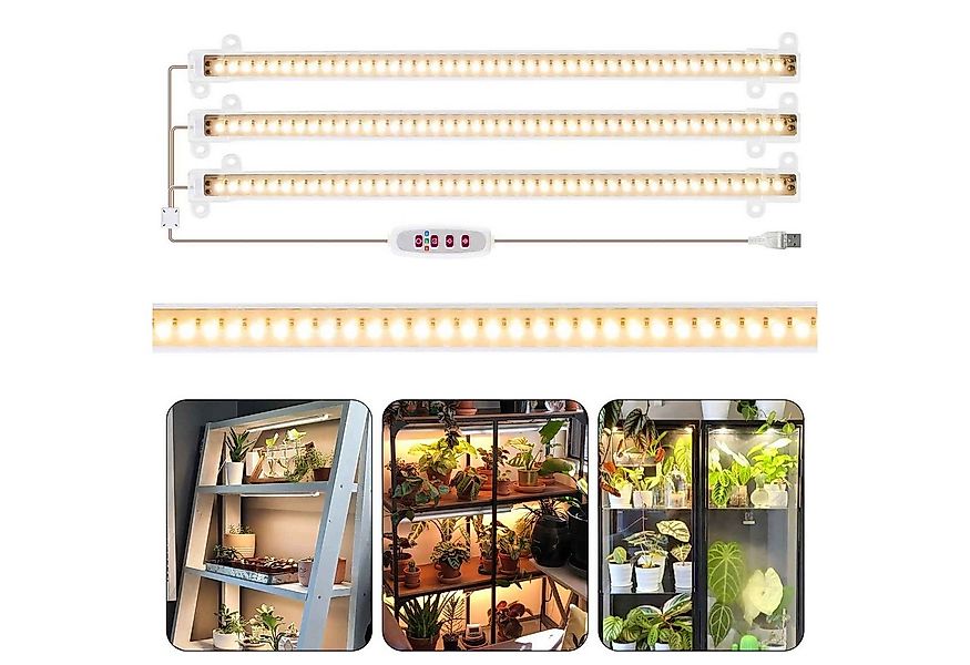 Jibenhome Pflanzenlampe 30/50cm 1 Tows 1/2/3/4 LED Grow Lamp für Zimmerpfla günstig online kaufen
