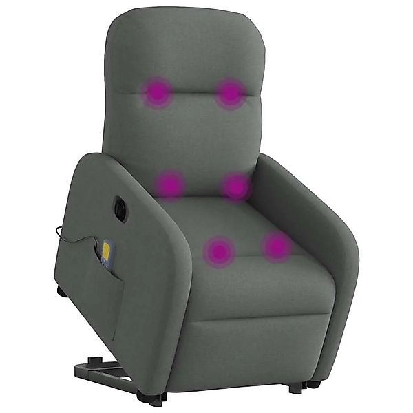 vidaXL Elektrischer Massagesessel mit Aufstehhilfe Dunkelgrau Stoff 3303003 günstig online kaufen