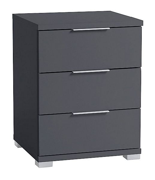 Pol-Power Nachttisch NAKO, Graphit matt Dekor, 3 Schubladen, B 46 x H 61 x günstig online kaufen