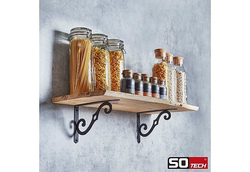 SO-TECH® Wandregalhalter Regalkonsole BLACKLINE II schwarz Tragkraft 30 kg günstig online kaufen