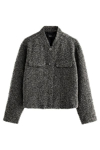 Next Jackenblazer Kragenlose Bouclé-Jacke (1-tlg) günstig online kaufen