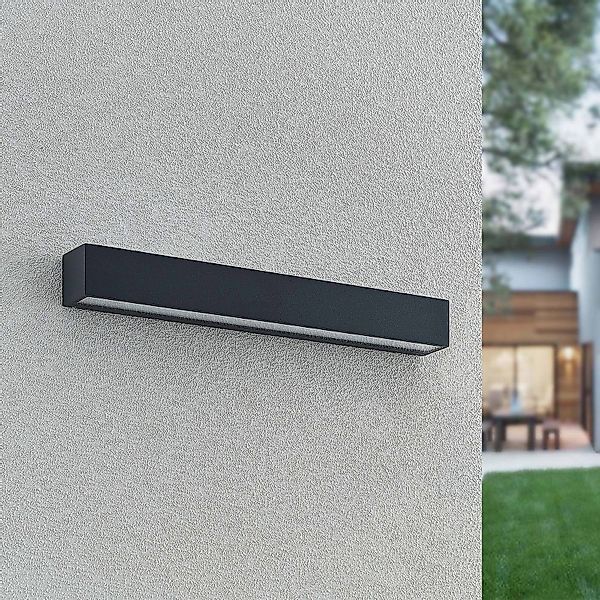 Arcchio LED-Wandleuchte Lengo, 50cm, 2-flg., anthrazit, CCT günstig online kaufen
